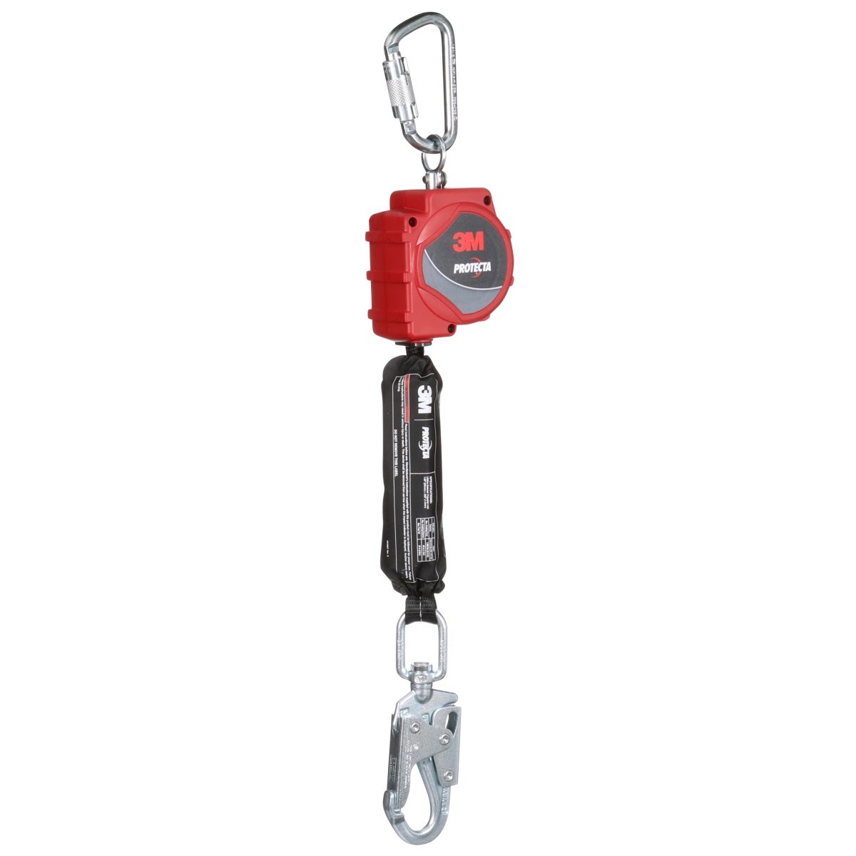 3M 3100514 Protecta Self-Retracting Lifeline with Carabiner, Web, Swivel Snap Hook, 11ft (7100319946)