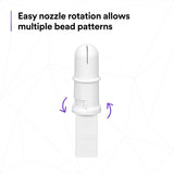 3M 33994 OEM Match Ripple Tip, 1K, Threaded Sealer Nozzle Tip, White (7100321283) (50 Pack) - 7