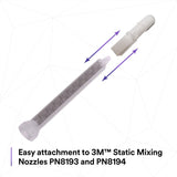 3M 33994 OEM Match Ripple Tip, 1K, Threaded Sealer Nozzle Tip, White (7100321283) (50 Pack) - 8