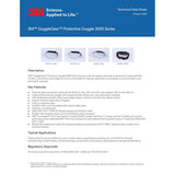 3M GG3101-SGAF GoggleGear 3000 Series Protective Goggle, Clear Anti-Fog/Anti-Scratch Lens (7100325035) (1 Pair) (10 Pack) - 9