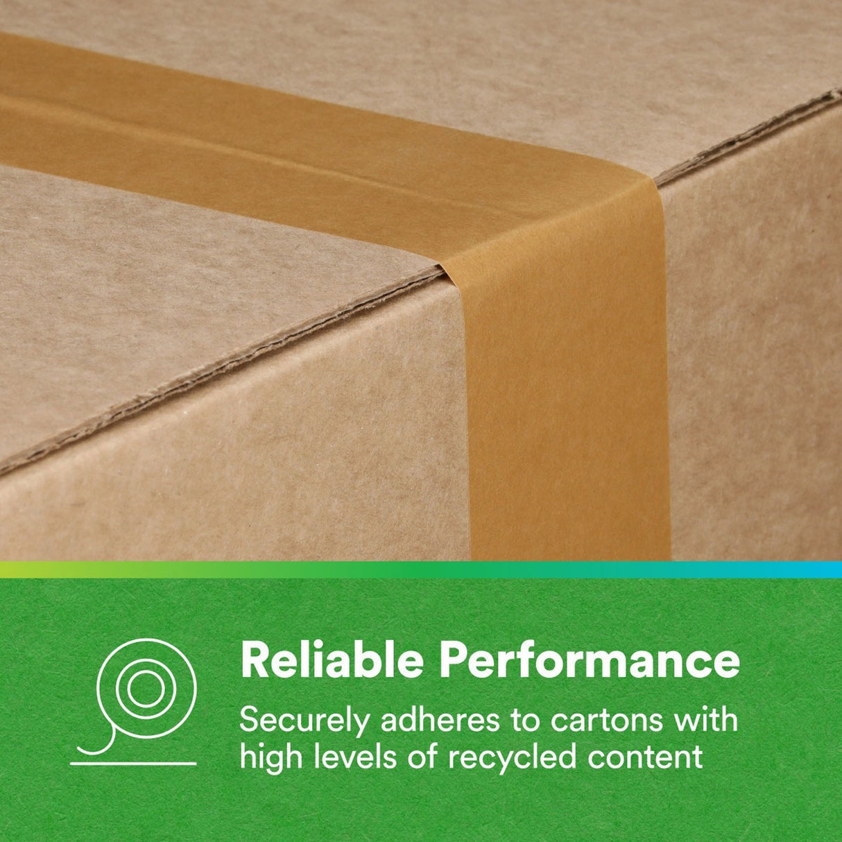 3M 570 Scotch Performance Paper Box Sealing Tape, Brown, 1-29/32 in x 55 yd (48 mm x 50 m), Recycle-Compatible for Packaging (7100333266) - 9