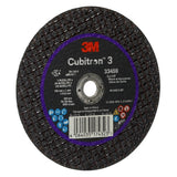 3M 33459 Cubitron Cut-Off Wheel, 100 mm x 1 mm x 9.53 mm (4 in x 1/8 in x 3/8 in), Black, for Collision Repair (7100334189) (30 Pack) - 3