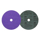 3M 1187C Cubitron Fibre Disc, Center Hole, Precision Shaped Ceramic, 60+, Purple, 9-1/8 in x 7/8 in, Die 912J (7100349569) (100 Pack) - 2