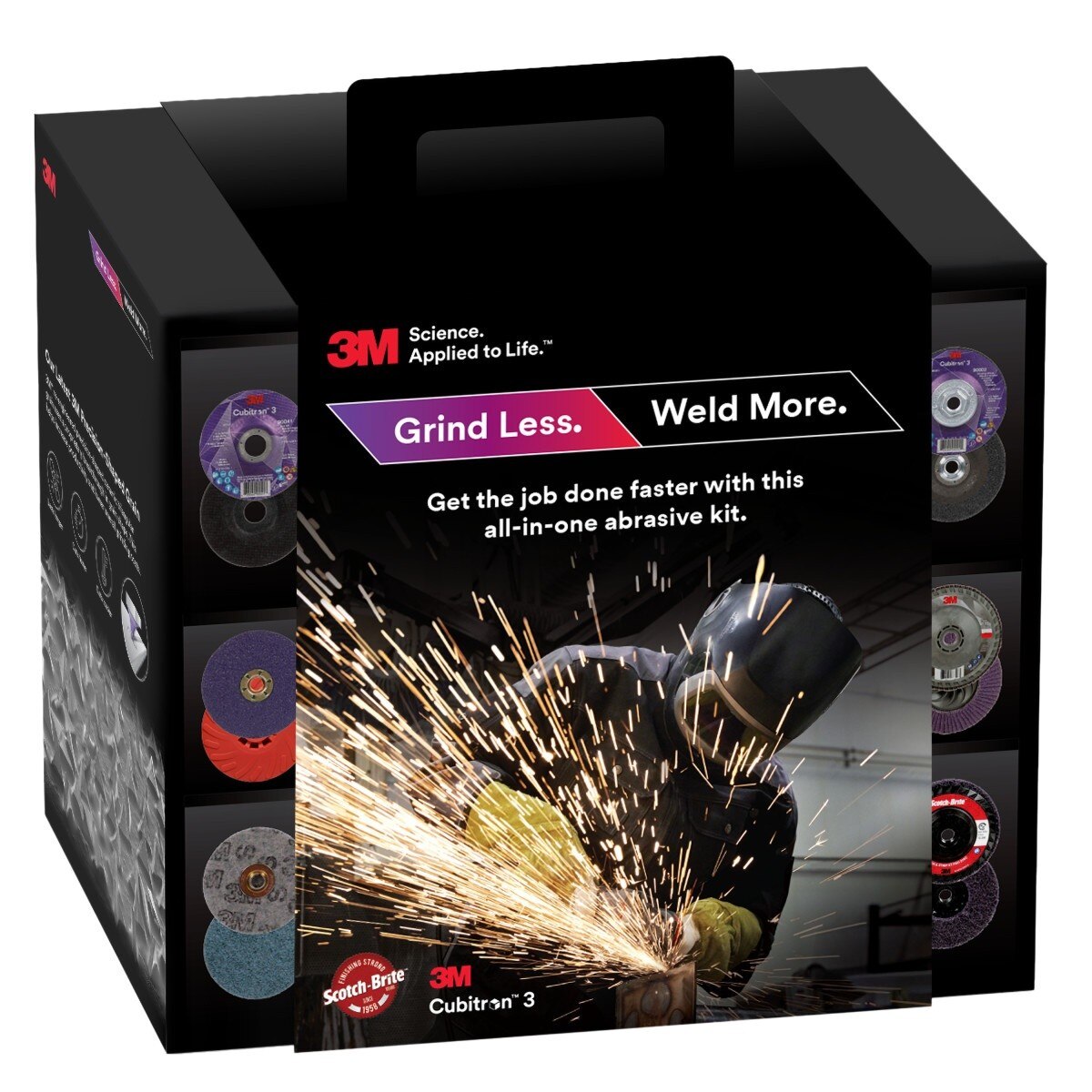 3M 67115 Cubitron Grind Less Weld More Promo Kit, 4-1/2 in Discs, 16 P ...