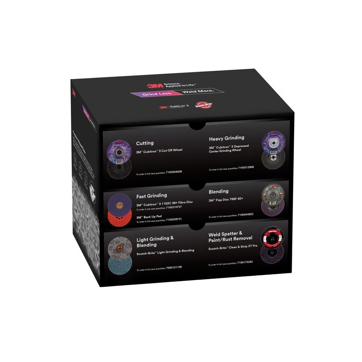 3M 67115 Cubitron Grind Less Weld More Promo Kit, 4-1/2 in Discs, 16 Piece Welding Kit for Cutting, Grinding, Blending, Finishing, Rust Removal, Deburring (7100350489) (16 Pieces) - 3