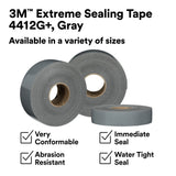 3M 4412G+ Extreme Sealing Tape, Single Sided Acrylic Adhesive, Gray, 2 in x 18 yd (7100359851) (6 Pack) - 6