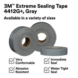 3M 4412G+ Extreme Sealing Tape, Single Sided Acrylic Adhesive, Gray, 2 in x 18 yd (7100359851) (6 Pack) - 6