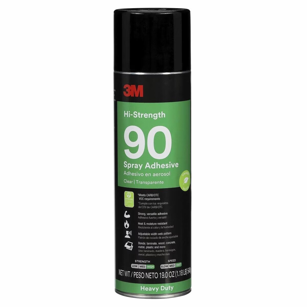 3M 7100409951 Hi Strength 90 Low VOC Clear Spray Adhesive 24 fl oz