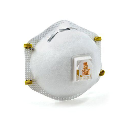 3M 8511 N95 Particulate Respirator with Cool Flow Exhalation Valve (Box of 10) - 3