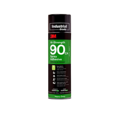 3M 90 Hi-Strength CA Spray Adhesive Low VOC Clear 24 fl oz Can Net Wt 19 oz (7000121418)