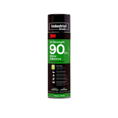 3M 90 Hi-Strength CA Spray Adhesive Low VOC Clear 24 fl oz Can Net Wt 19 oz (7000121418)