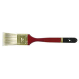 Weiler 40018 2" Flat Sash Brush, Poly/Nylon Fill,  2-1/2" B.L., Red Foam Handle, Packs of 12 - 2