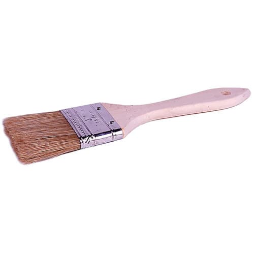 Weiler 40071 4" Chip & Oil Brush, 3/8" Thick, White Bristle, 1-5/8" B.L., Wood Handle - 2