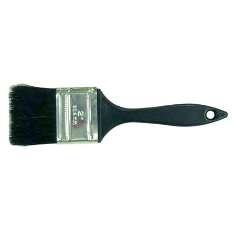 Weiler 40074 2" Industrial Varnish Brush, Black China Bristle, 2" B.L., Blue Plastic Handle