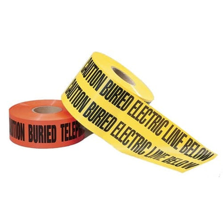 IDEAL 42-151 Non-Detectable Underground Tape: "CAUTION BURIED ELECTRIC LINE BELOW", Red, 6 in. x 1,000 ft.