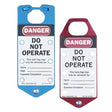 IDEAL 44-790 Safety Lockout Hasp, Labeled DO NOT OPERATE, Blue (Card of 1)