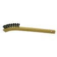 Weiler 44251 Sm. Hand Wire Scratch Brush, Crimped Alum. Fill, Wood Block, 2 x 9 Rows, Packs of 36