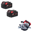 Milwaukee 48-11-1852 M18 XC 5.0 Battery 2 Pack W/ FREE 2630-20 M18 Circ Saw