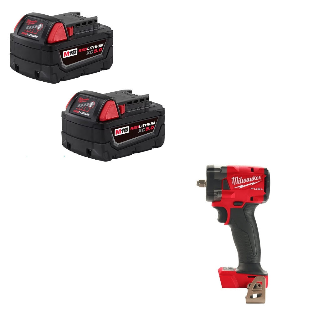 Milwaukee 48-11-1852 Battery Kit W/ FREE 2854-20 Impact Wrench