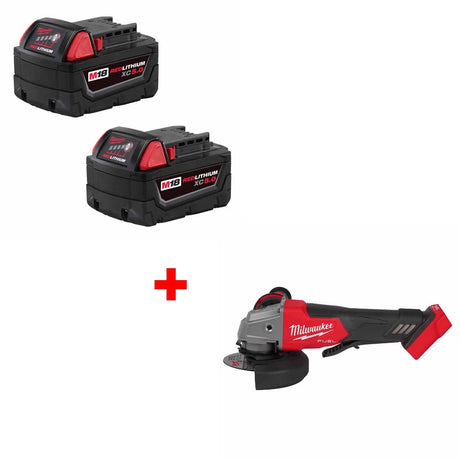 Milwaukee 48-11-1852 M18 Battery 2-Pack w/ FREE 2880-20 M18 Grinder Switch