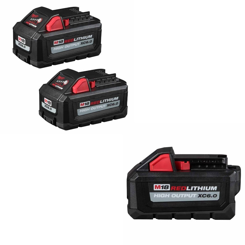 Milwaukee 48-11-1862 XC6.0 Battery 2-Pack Kit W/ FREE XC6.0 Battery