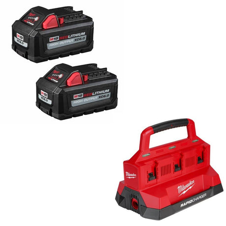 Milwaukee 48-11-1862 XC6.0 Battery 2-Pack Kit W/ FREE Six Bay Charger