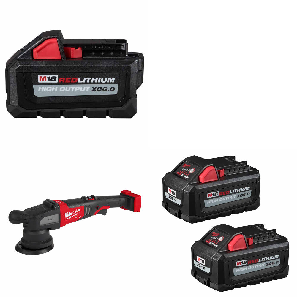 Milwaukee 48-11-1865 M18 Battery Pack W/ 2684-20 M18 Polisher & FREE Battery-2Pk