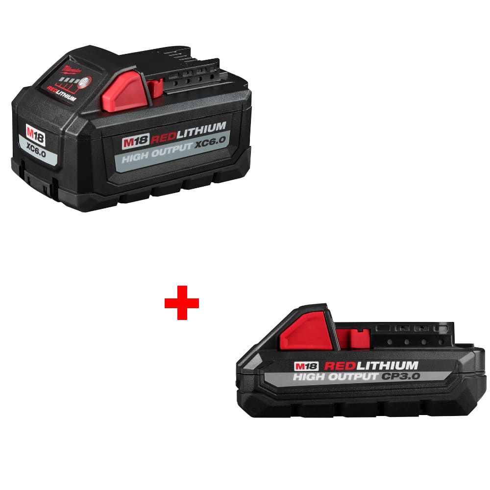Milwaukee 48-11-1865 M18 XC6.0 Battery Pack w/ FREE 48-11-1835 M18 CP3.0 Battery