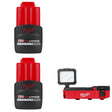 Milwaukee 48-11-2425 M12 CP2.5 Battery-2 Pack w/ FREE 2356-20 M12 Flood Light