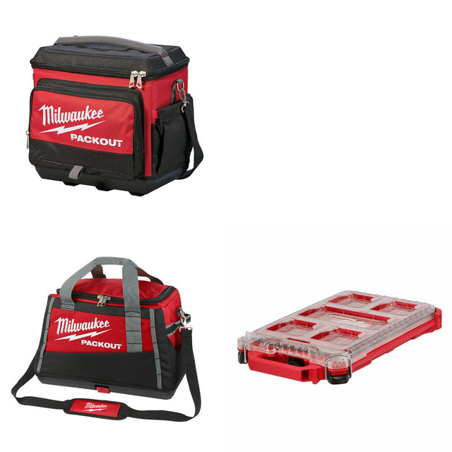 Milwaukee 48-22-8302 PACKOUT Cooler W/ 48-22-8322 Tool Bag & FREE Organizer