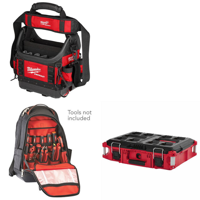 Milwaukee 48-22-8311 PACKOUT 10" Tote W/ 48-22-8200 Backpack & FREE Tool Box