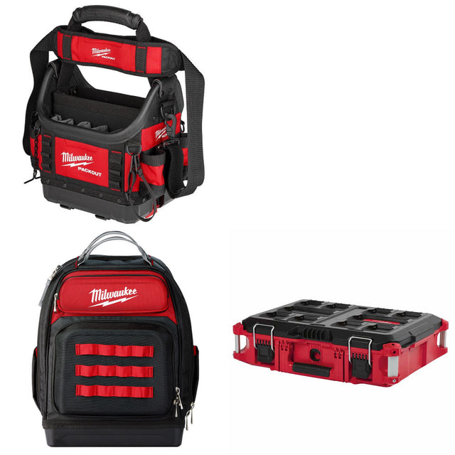 Milwaukee 48-22-8311 PACKOUT 10" Tote W/ 48-22-8201 Backpack & FREE Tool Box