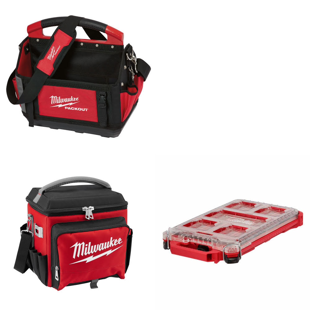 Milwaukee 48-22-8315 15" PACKOUT Tote W/ 48-22-8250 Cooler & FREE Organizer