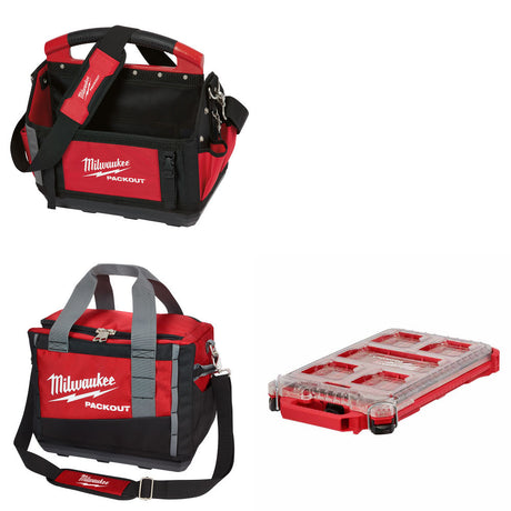 Milwaukee 48-22-8315 15" PACKOUT Tote W/ 48-22-8321 Tool Bag & FREE Organizer