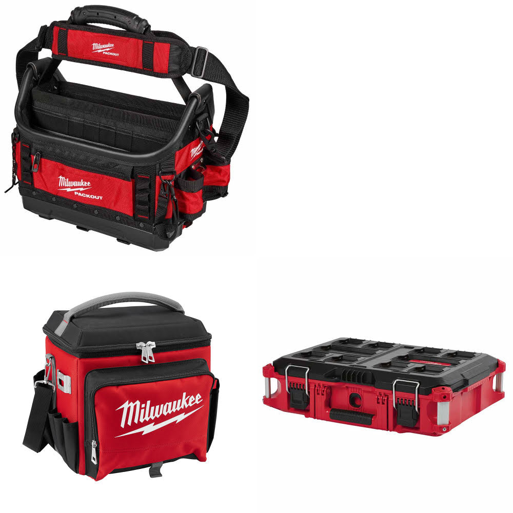 Milwaukee 48-22-8317 PACKOUT 15" Tote W/ 48-22-8250 Cooler & FREE Tool Box