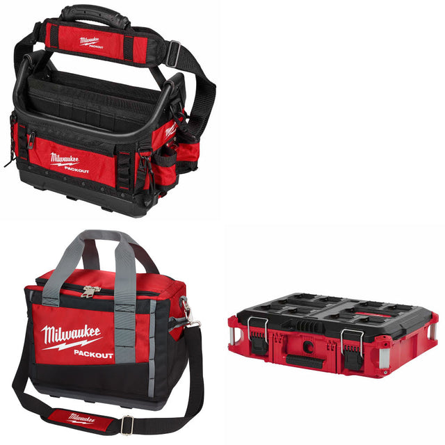 Milwaukee 48-22-8317 PACKOUT 15" Tote W/ 48-22-8321 Tool Bag & FREE Tool Box