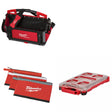 Milwaukee 48-22-8320 20" PACKOUT Tote W/ 48-22-8193 Pouches-3Pk & FREE Organizer