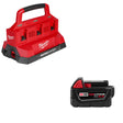 Milwaukee 48-59-1809 M18 PACKOUT Charger W/ FREE 48-11-1850 M18 Battery Pack