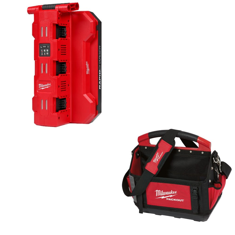 Milwaukee M18 Six Bay Rapid Charger Kit W/ FREE 15" PACKOUT Tote