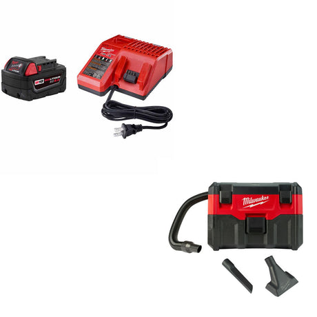 Milwaukee 48-59-1850 M18 REDLITHIUM XC 5.0 Starter Kit w/FREE 0880-20 Vacuum