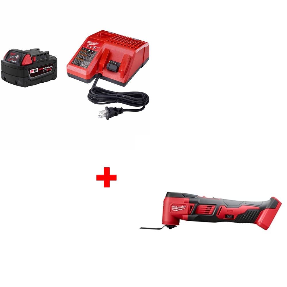 Milwaukee 48-59-1850 M18 XC5.0 Starter Kit w/ FREE 2626-20 M18 Multi-Tool, Bare