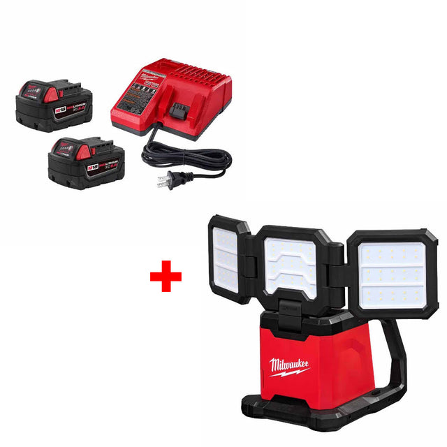 Milwaukee 48-59-1852B M18 18V Starter Kit W/ FREE 2368-20 M18 Flood & Area Light