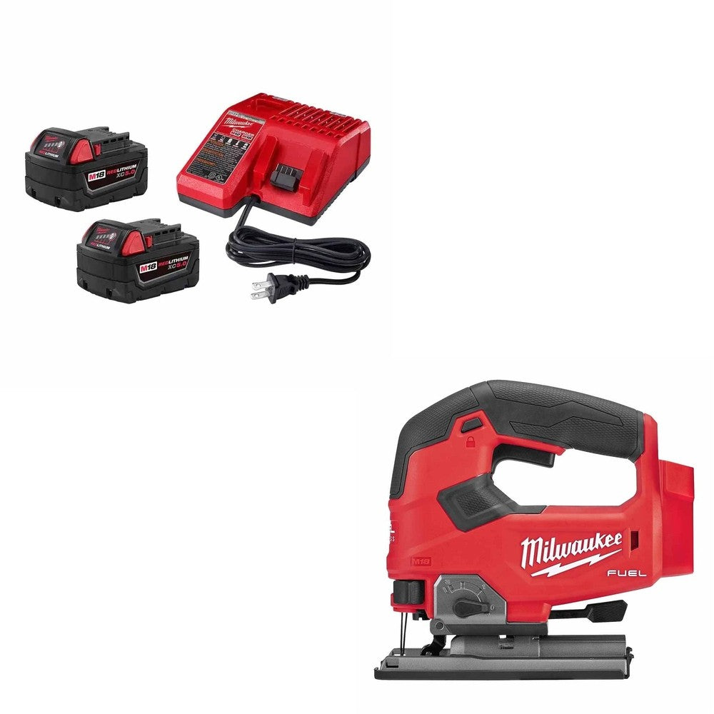 Milwaukee 48-59-1852B M18 5Ah 2pk Starter W/ FREE 2737-20 Jig Saw