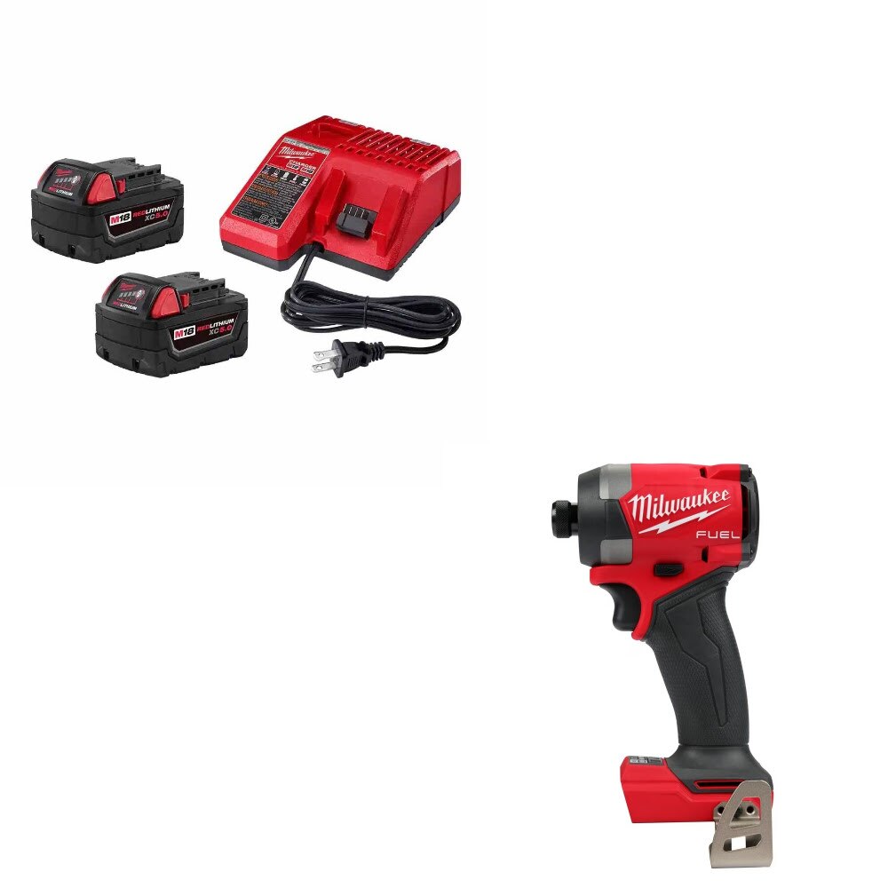Milwaukee M18 Starter Kit W/ FREE 2953-20 1/4" Hex Impact Driver