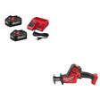 Milwaukee 48-59-1862S M18 High Output 6.0Ah 2 Battery W/ FREE 2719-20 Hackzall
