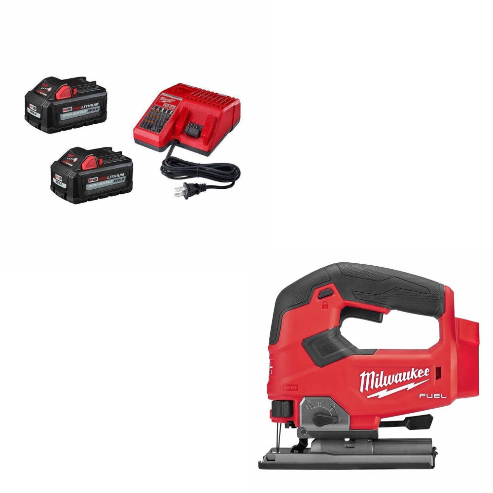 Milwaukee 48-59-1862S M18 XC6.0 Battery/Charger Kit W/ FREE 2737-20 Jig Saw