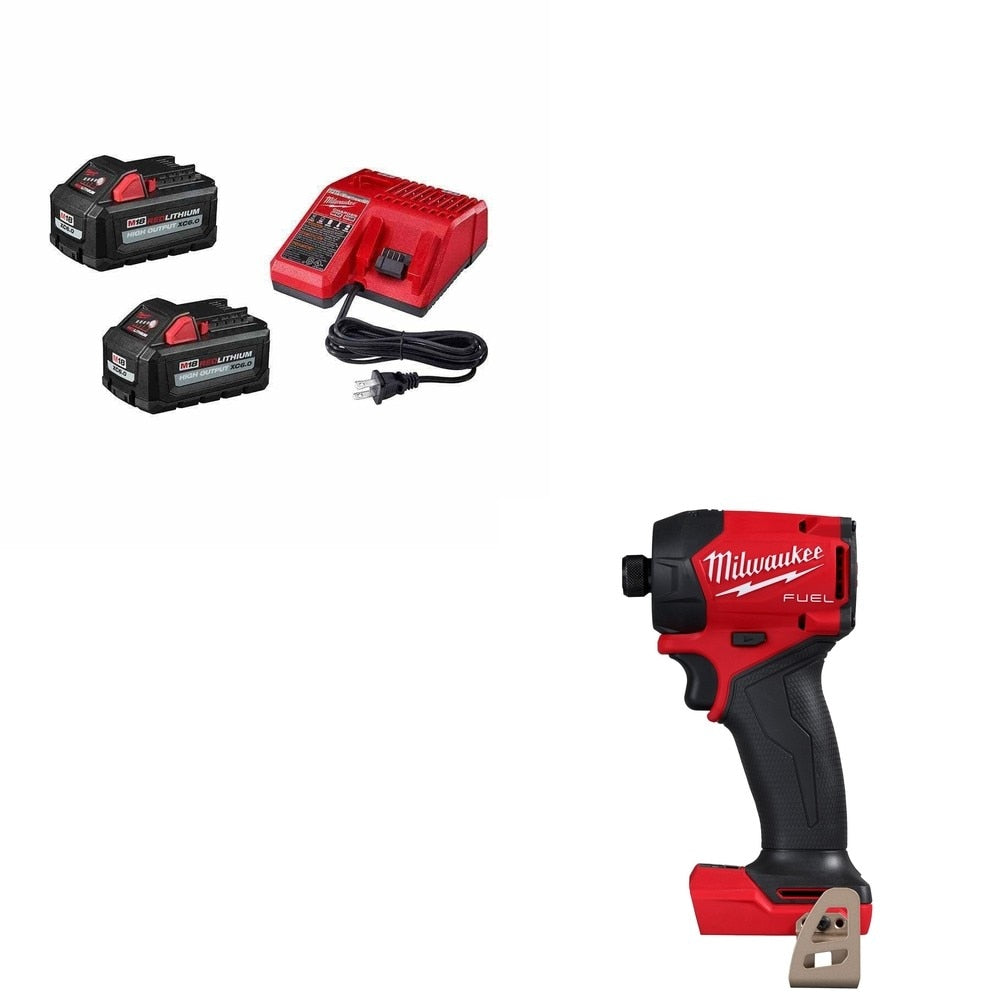 Milwaukee 48-59-1862S M18 High Output 6.0Ah 2 Battery W/ FREE 2761-20 Hex Hydraulic Driver