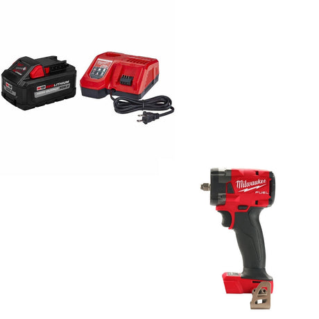 Milwaukee 48-59-1880 M18 XC8.0 Starter Kit W/ 2854-20 M18 FUEL Impact Wrench