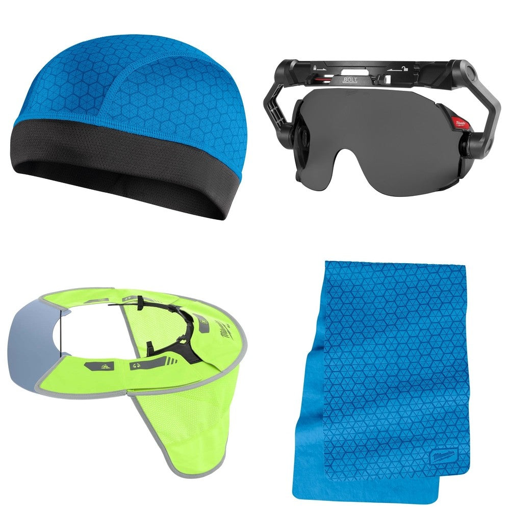 Milwaukee 48-73-1078 Sun Visor Kit W/ Eye Visor and Towel and Cap