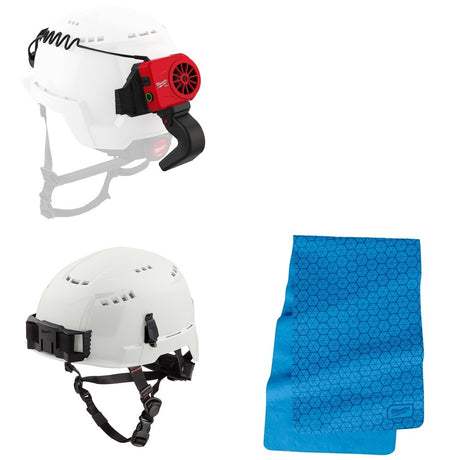 Milwaukee BOLT Safety Helmet Kit W/ USB Cooling Fan and PVA Towel